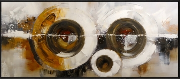 Schilderij abstracte cirkels 80x180