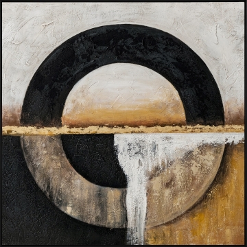 Schilderij abstract cirkel 100x100