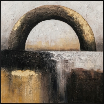 Schilderij abstract cirkel 100x100