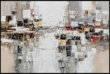 Schilderij abstract aardetint 100x150