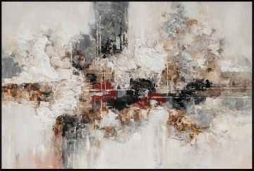 Schilderij abstract aardetint 100x150