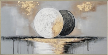 Schilderij abstract horizon 70x140