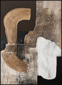 Schilderij abstract met lijst 90x120