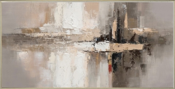 Schilderij abstract aardetint 70x140