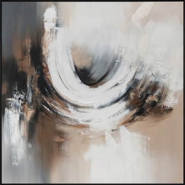 Schilderij abstract met lijst 100x100