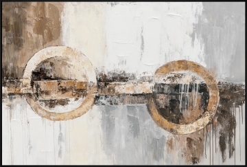 Schilderij abstract cirkels 100x150
