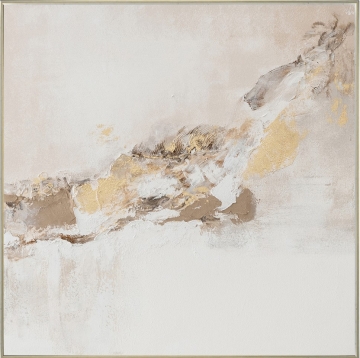 Schilderij abstract met lijst 100x100