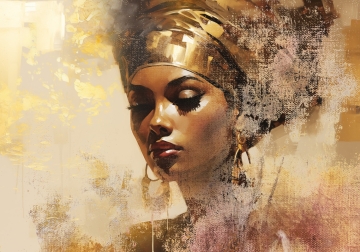 Golden queen op canvas 70x100 