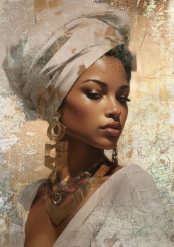 Lady shy op canvas 70x100 