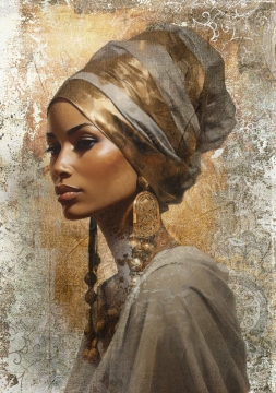 Lady shy II op canvas 70x100 