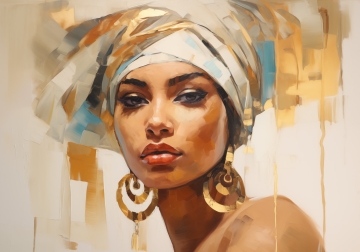 Mesmerizing woman II op canvas 70x100 