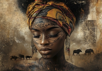 African vibes op canvas 70x100 