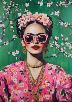 Frida Kahlo op canvas 70x100 