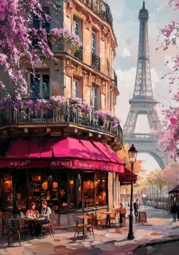 Eiffeltoren France op canvas 70x100 
