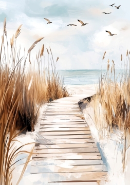Pad in duinen op canvas 70x100 