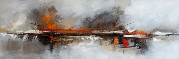 Schilderij abstract 50x150 