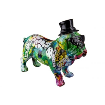 Beeld street art bulldog
