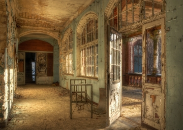 Deserted op glas 70x100