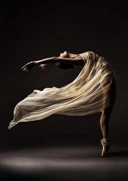 Ballerina op glas 70x100