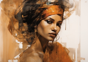 Stylish women op glas II 80x120
