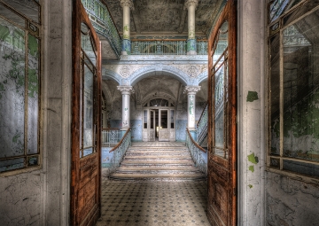 Beelitz hospital op glas 70x100
