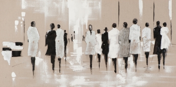 schilderij figuratief 70x140