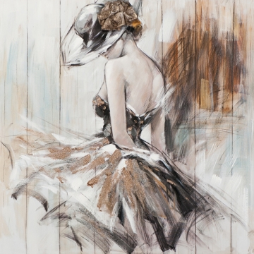 Schilderij ballerina 100x100