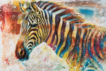 schilderij zebra 80x120