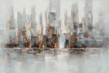 schilderij moderne skyline 80x120