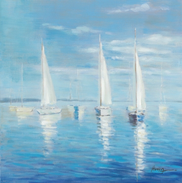 schilderij zeilboten 100x100
