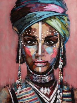 Schilderij vrouw 90x120
