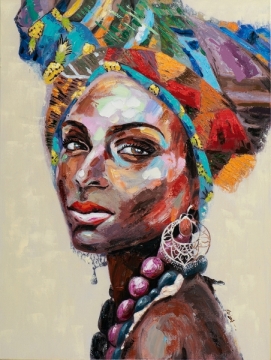 schilderij vrouw 90x120 