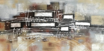Schilderij abstract 70x140