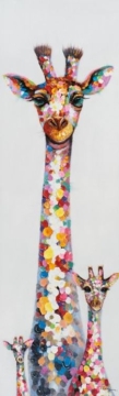 Schilderij giraffe 50x160