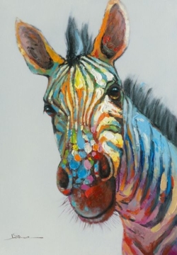 Schilderij zebra 70x100