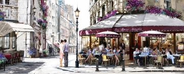 Cafe in Parijs 60x150