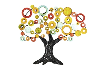 Metalen wandobject boom 84x93