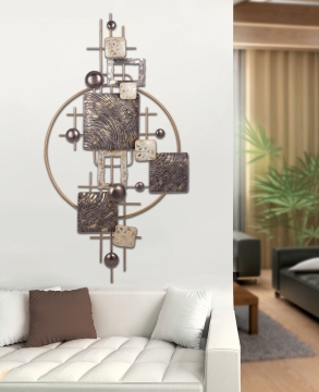 Metalen wandobject groot modern 80x160