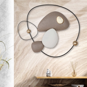 Metalen wandobject rond 60x52