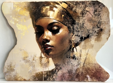 Shape art golden queen  100x135