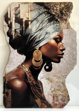 Shape Art african lady 100x135
