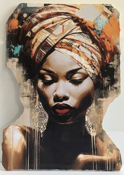Shape Art turban lady 100x135