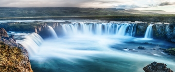Fotokunst waterval 60x150