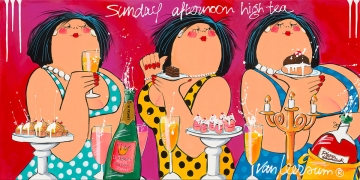 Dikke Dames 'Sunday afternoon high tea' 70x140