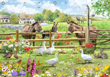 Tuinposter dieren plezier 70x100