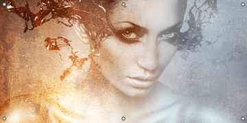 Tuinposter Angel in the mist 70x140
