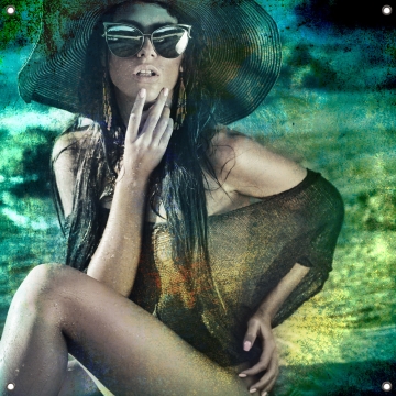 Tuinposter By the pool 80x80