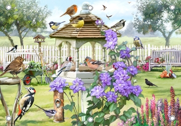 Tuinposter vogelhuisje 70x100
