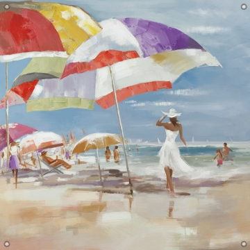 Tuinposter zomer op het strand 80x80