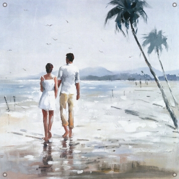Tuinposter strand 80x80
